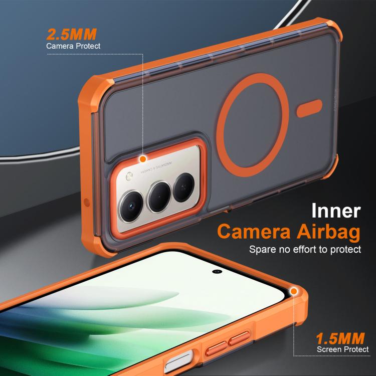 For Redmi 15 5G Global / 15 4G SEA 169.5mm Skin Feel Semi-transparent Frosted Magnetic Four-Corner Shockproof Phone Case