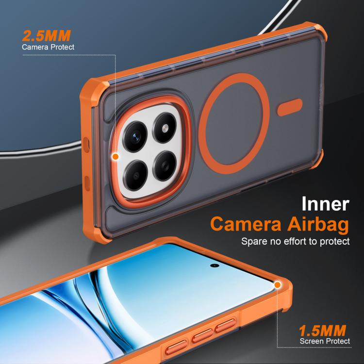 For Redmi Note 15 4G / 5G Global 164mm Skin Feel Semi-transparent Frosted Magnetic Four-Corner Shockproof Phone Case