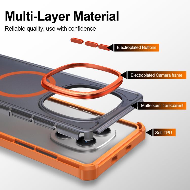For Redmi Note 15 4G / 5G Global 164mm Skin Feel Semi-transparent Frosted Magnetic Four-Corner Shockproof Phone Case