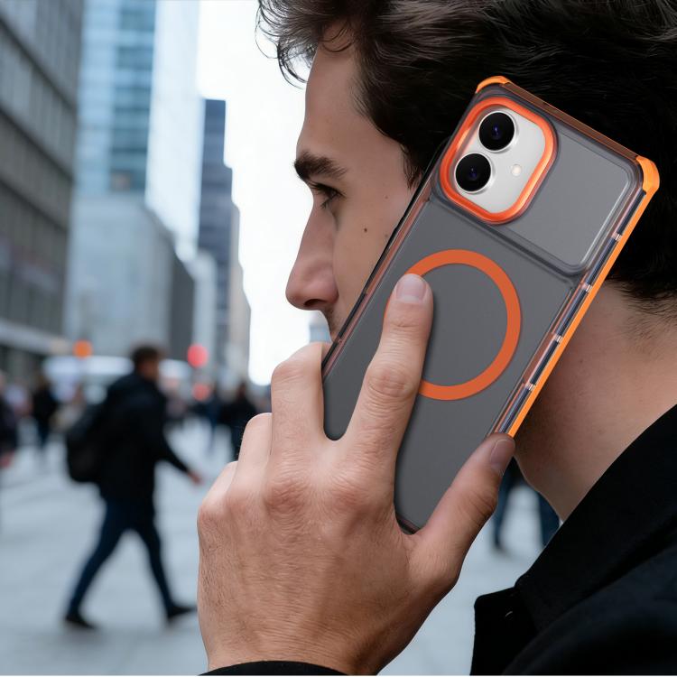 For Samsung Galaxy S26 Edge 5G Skin Feel Semi-transparent Frosted Magnetic Four-Corner Shockproof Phone Case