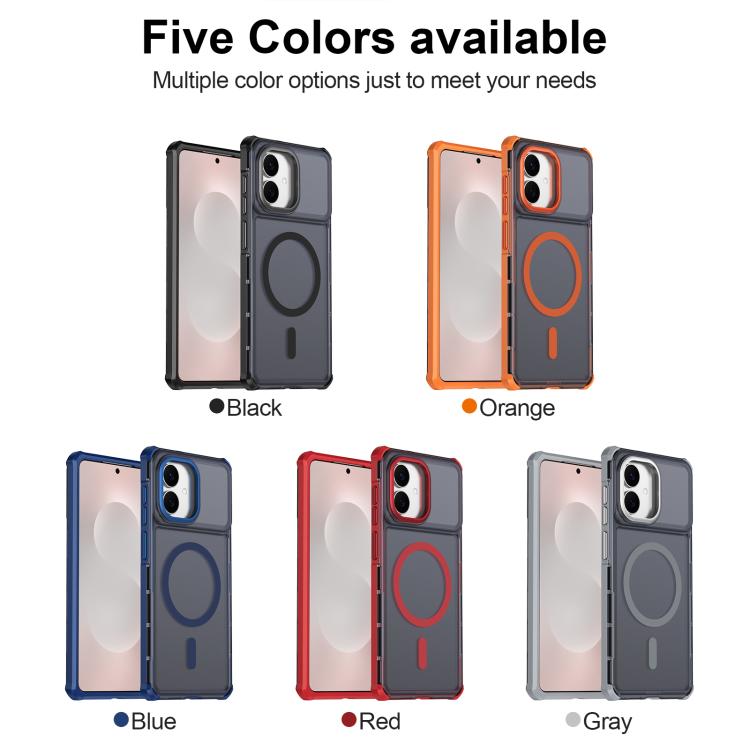 For Samsung Galaxy S26 Edge 5G Skin Feel Semi-transparent Frosted Magnetic Four-Corner Shockproof Phone Case