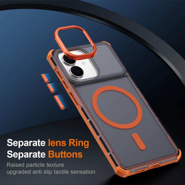 For Samsung Galaxy S26 Edge 5G Skin Feel Semi-transparent Frosted Magnetic Four-Corner Shockproof Phone Case