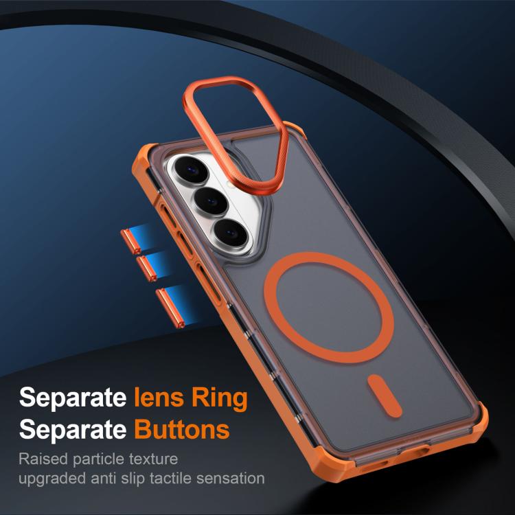 For Samsung Galaxy S26 5G Skin Feel Semi-transparent Frosted Magnetic Four-Corner Shockproof Phone Case