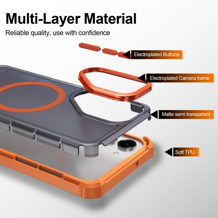 For Samsung Galaxy S25 5G Skin Feel Semi-transparent Frosted Magnetic Four-Corner Shockproof Phone Case