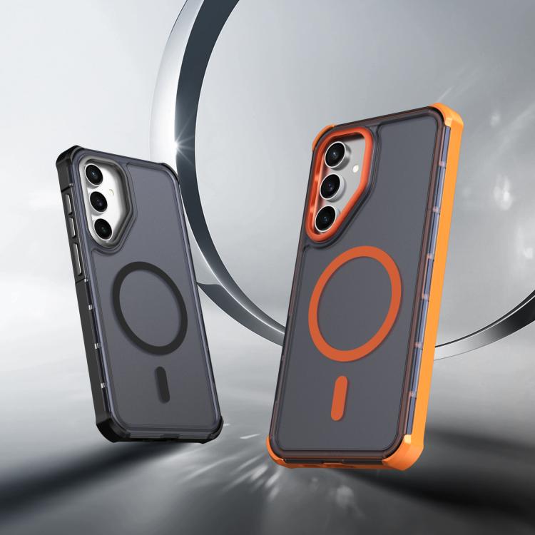 For Samsung Galaxy S23+ 5G Skin Feel Semi-transparent Frosted Magnetic Four-Corner Shockproof Phone Case