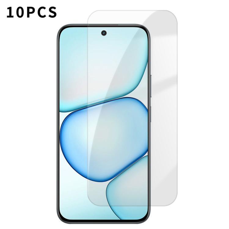 For Realme C100 4G Kalebol 10pcs High-Aluminum Semi-Screen Anti-Fingerprint HD Tempered Glass Film