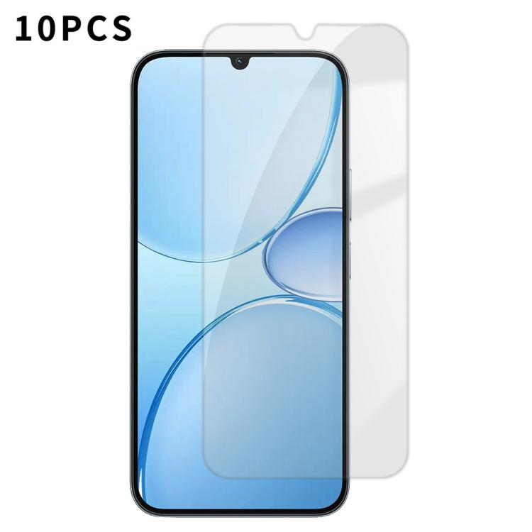 For Realme Narzo 100 Lite 5G Kalebol 10pcs High-Aluminum Semi-Screen Anti-Fingerprint HD Tempered Glass Film