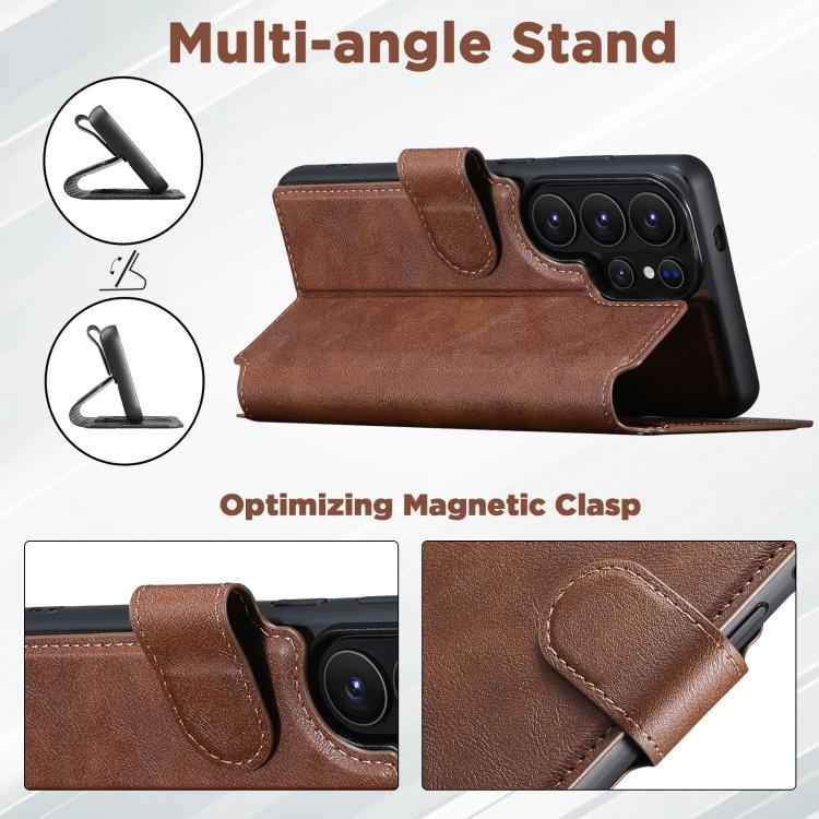 For Samsung Galaxy S24 Ultra 5G Suteni Q05S5 3-in-1 Detachable Bottle Opener Card Bag Magnetic Cowhide Vegan Leather Phone Case