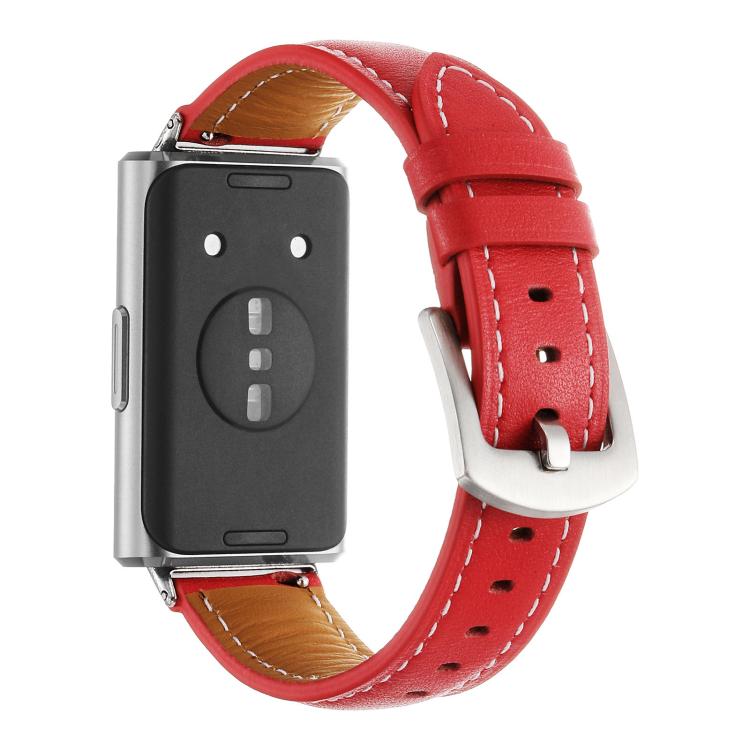For Huawei Band 11 / Band 11 Pro Plain Genuine Leather Watch Band