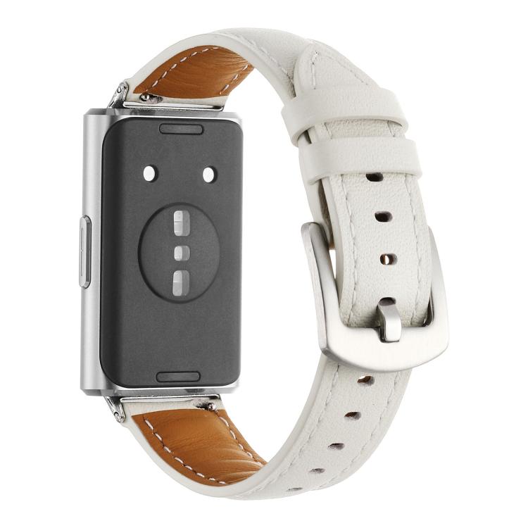 For Huawei Band 11 / Band 11 Pro Plain Genuine Leather Watch Band