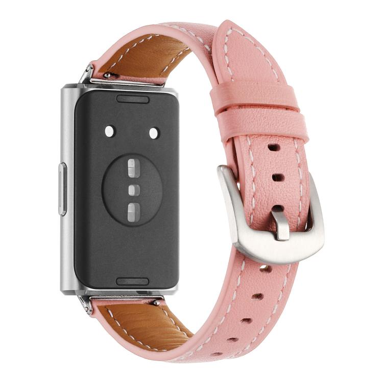 For Huawei Band 11 / Band 11 Pro Plain Genuine Leather Watch Band