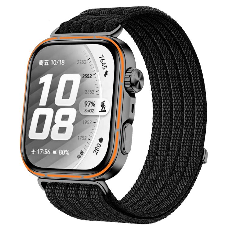 For Huawei Watch Fit 5 / Fit 5 Pro Cloud-Feel Breathable Nylon Woven Metal Head Watch Band