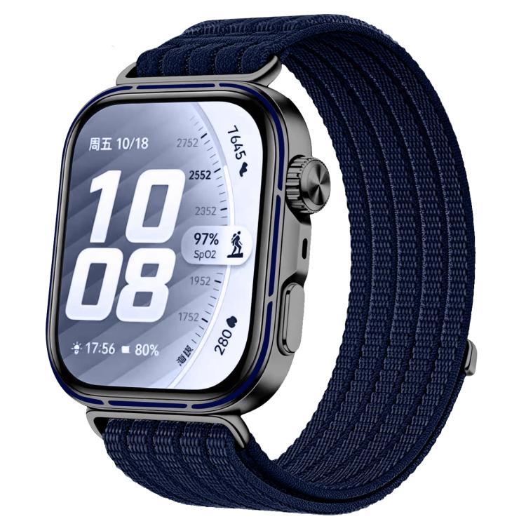 For Huawei Watch Fit 5 / Fit 5 Pro Cloud-Feel Breathable Nylon Woven Metal Head Watch Band