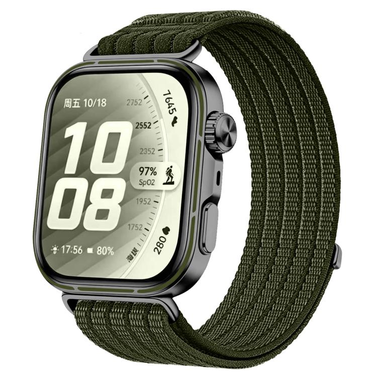 For Huawei Watch Fit 5 / Fit 5 Pro Cloud-Feel Breathable Nylon Woven Metal Head Watch Band