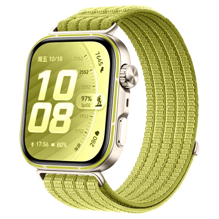 For Huawei Watch Fit 5 / Fit 5 Pro Cloud-Feel Breathable Nylon Woven Metal Head Watch Band