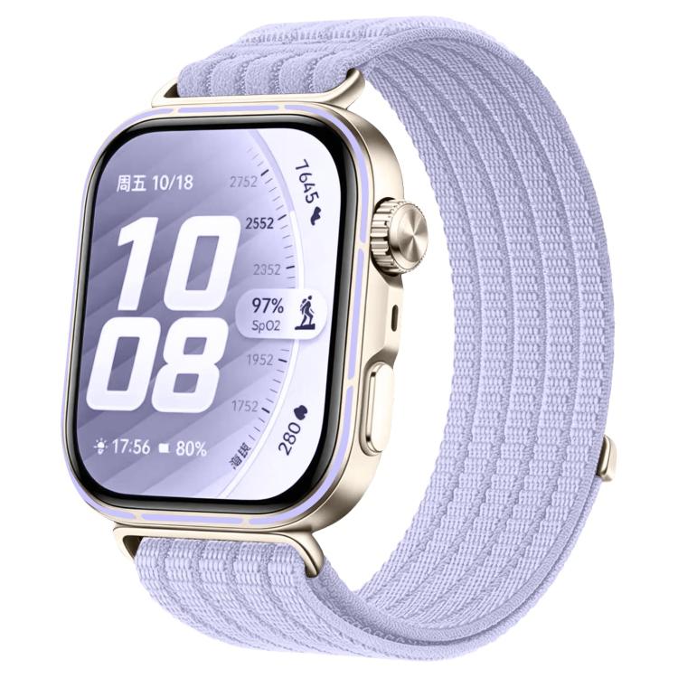 For Huawei Watch Fit 5 / Fit 5 Pro Cloud-Feel Breathable Nylon Woven Metal Head Watch Band