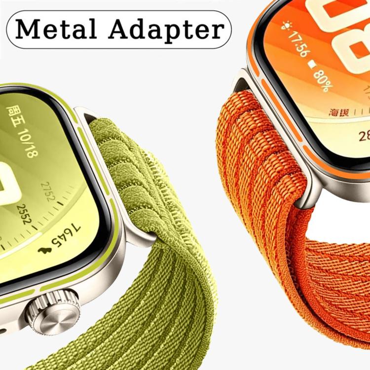 For Huawei Watch Fit 5 / Fit 5 Pro Cloud-Feel Breathable Nylon Woven Metal Head Watch Band