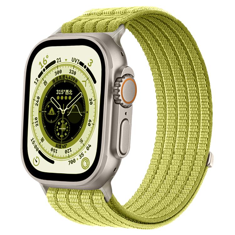 For Apple Watch 42mm / 41mm / 40mm / 38mm Cloud-Feel Breathable Nylon Woven Metal Head Watch Band