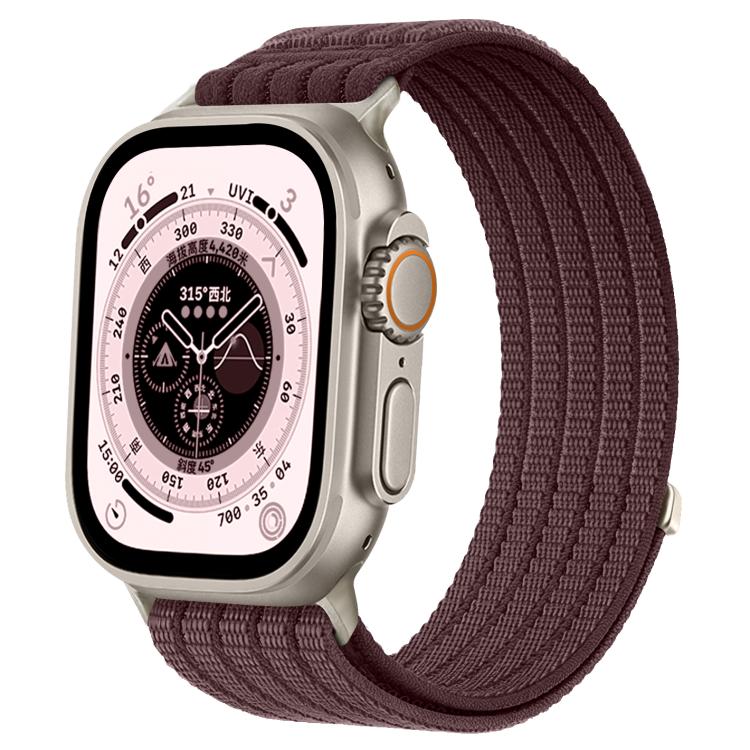 For Apple Watch 42mm / 41mm / 40mm / 38mm Cloud-Feel Breathable Nylon Woven Metal Head Watch Band
