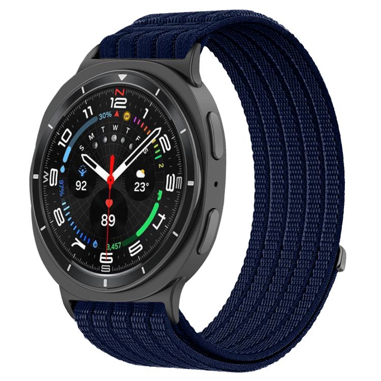 For Samsung Galaxy Watch8 / Watch8 Classic Cloud-Feel Breathable Nylon Woven Metal Head Watch Band