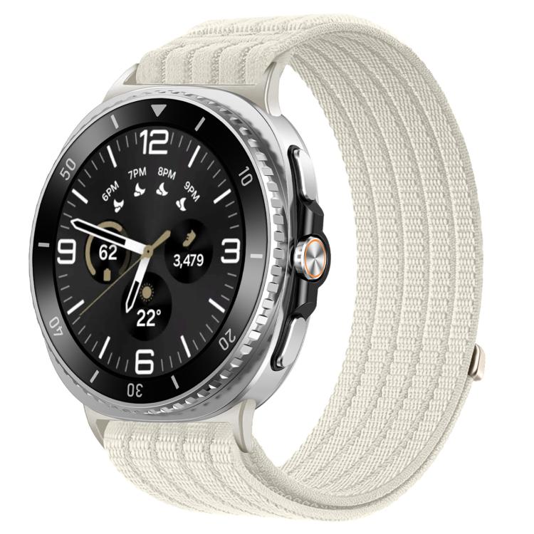 For Samsung Galaxy Watch8 / Watch8 Classic Cloud-Feel Breathable Nylon Woven Metal Head Watch Band