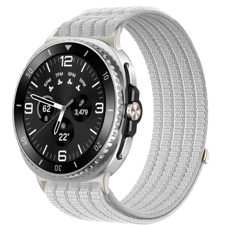 For Samsung Galaxy Watch8 / Watch8 Classic Cloud-Feel Breathable Nylon Woven Metal Head Watch Band