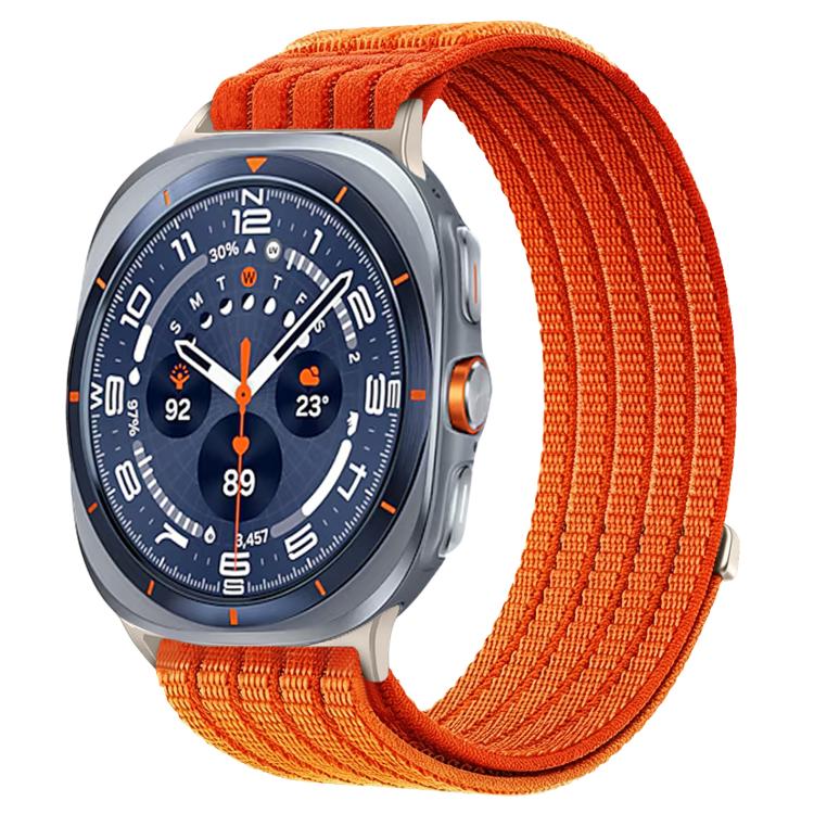 For Samsung Galaxy Watch Ultra 47mm / Ultra 2025 Cloud-Feel Breathable Nylon Woven Metal Head Watch Band