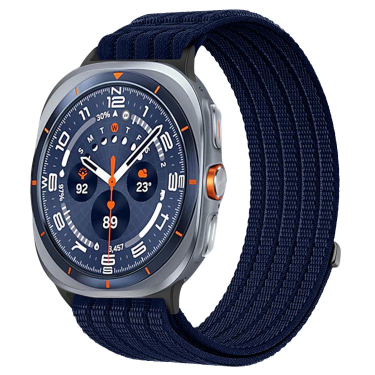 For Samsung Galaxy Watch Ultra 47mm / Ultra 2025 Cloud-Feel Breathable Nylon Woven Metal Head Watch Band