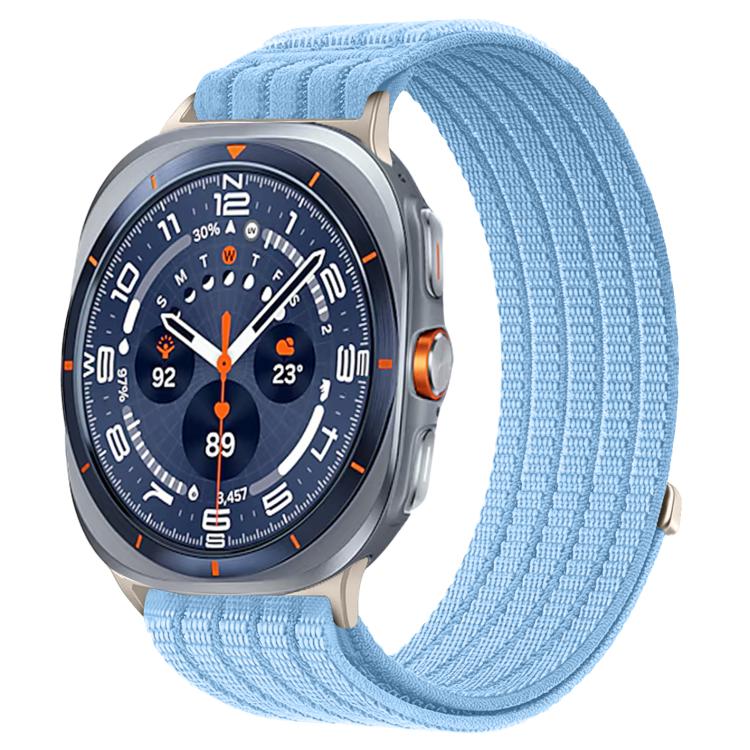 For Samsung Galaxy Watch Ultra 47mm / Ultra 2025 Cloud-Feel Breathable Nylon Woven Metal Head Watch Band