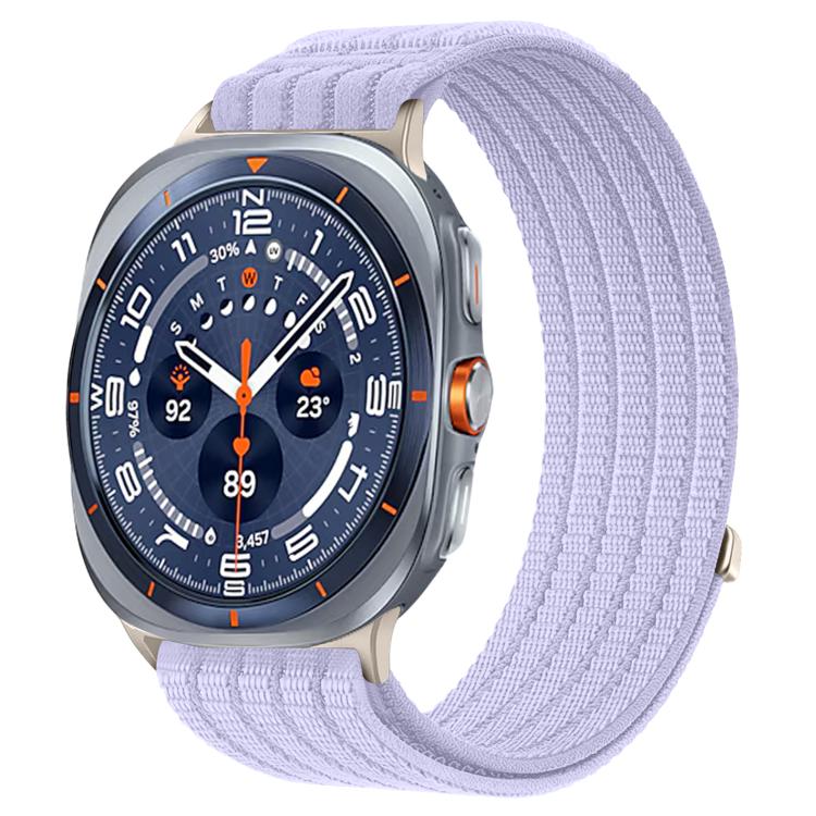 For Samsung Galaxy Watch Ultra 47mm / Ultra 2025 Cloud-Feel Breathable Nylon Woven Metal Head Watch Band