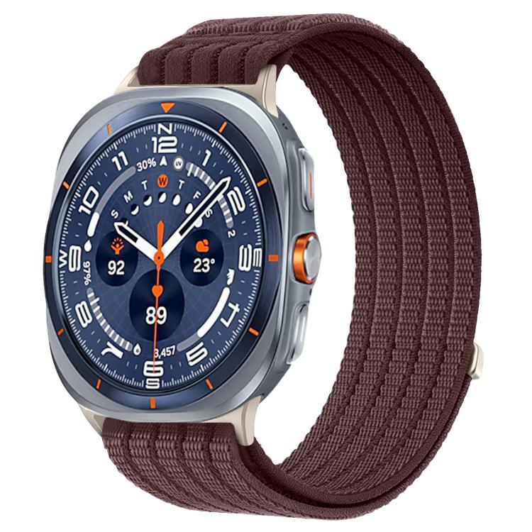 For Samsung Galaxy Watch Ultra 47mm / Ultra 2025 Cloud-Feel Breathable Nylon Woven Metal Head Watch Band
