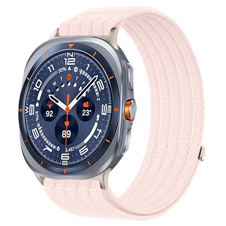For Samsung Galaxy Watch Ultra 47mm / Ultra 2025 Cloud-Feel Breathable Nylon Woven Metal Head Watch Band