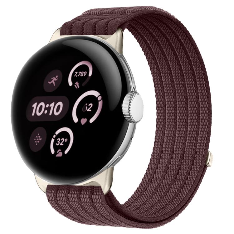 For Google Pixel Watch 4 / Watch 3 45mm Cloud-Feel Breathable Nylon Woven Metal Head Watch Band