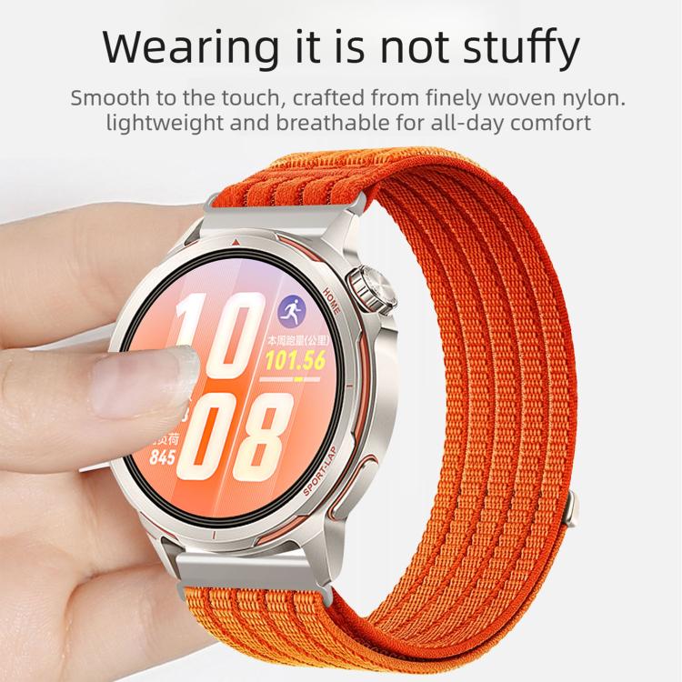 20mm Cloud-Feel Breathable Nylon Woven Metal Head Watch Band