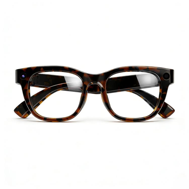 G600Pro 13MP AI Smart Glasses, Support Bluetooth Call / Intelligent Translation - Tortoiseshell Color
