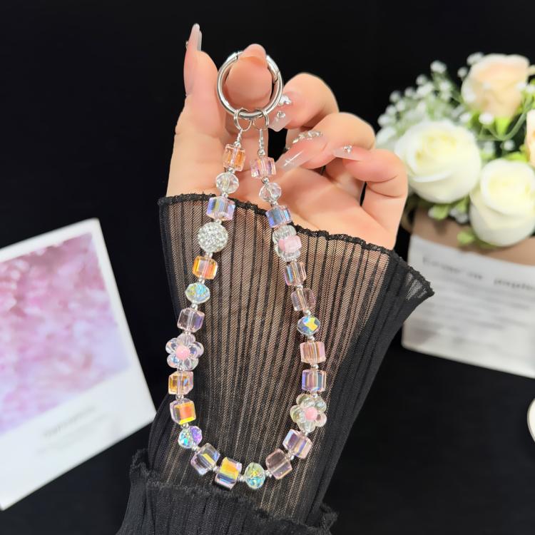 Sugar Cube Cut Surface Autumn Flower Mobile Phone Chain