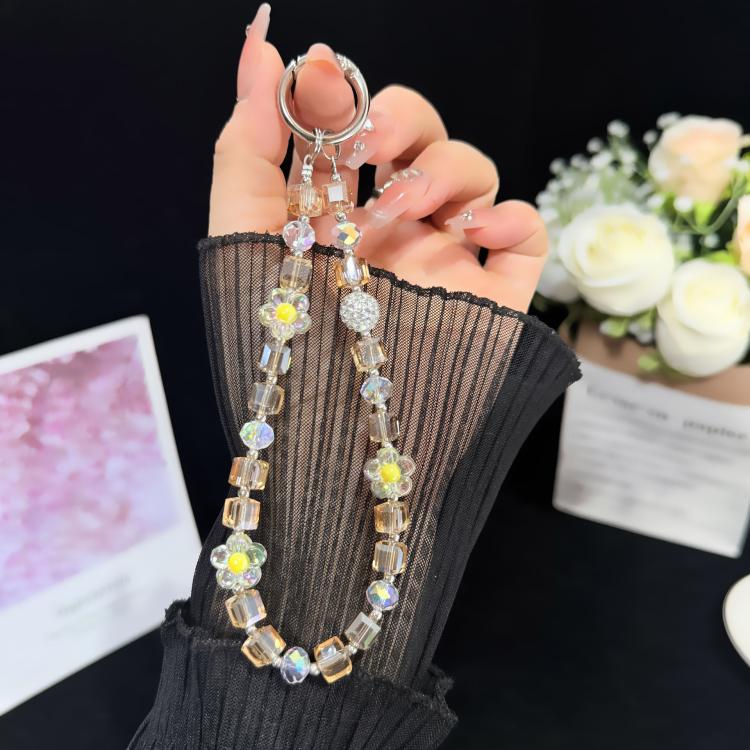 Sugar Cube Cut Surface Autumn Flower Mobile Phone Chain