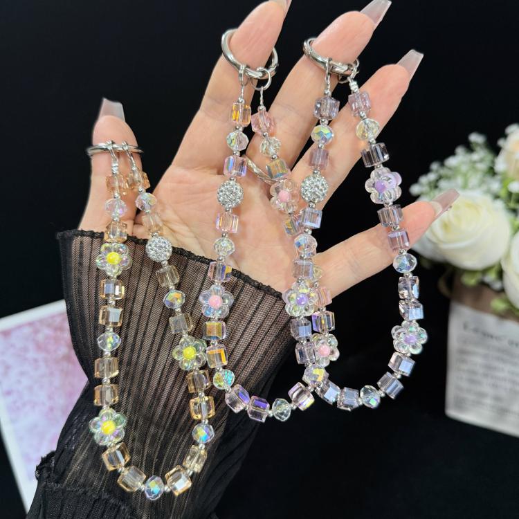 Sugar Cube Cut Surface Autumn Flower Mobile Phone Chain