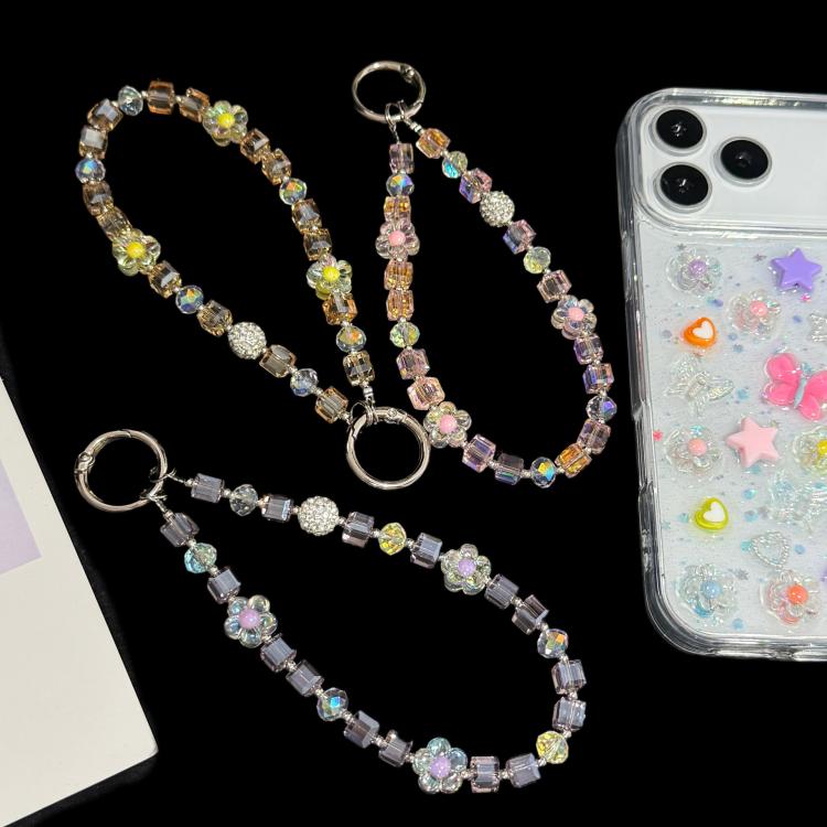 Sugar Cube Cut Surface Autumn Flower Mobile Phone Chain