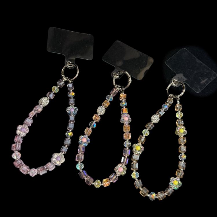Sugar Cube Cut Surface Autumn Flower Mobile Phone Chain