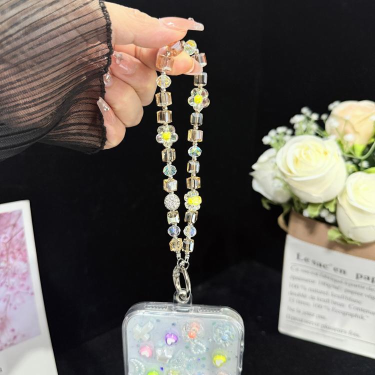 Sugar Cube Cut Surface Autumn Flower Mobile Phone Chain