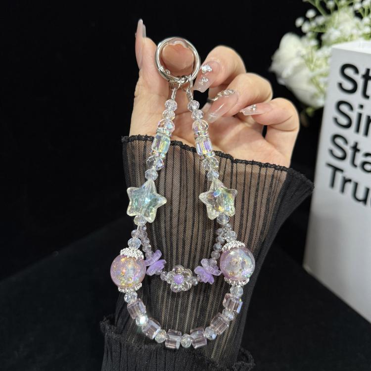 Pearl Crystal Bow Phone Chain