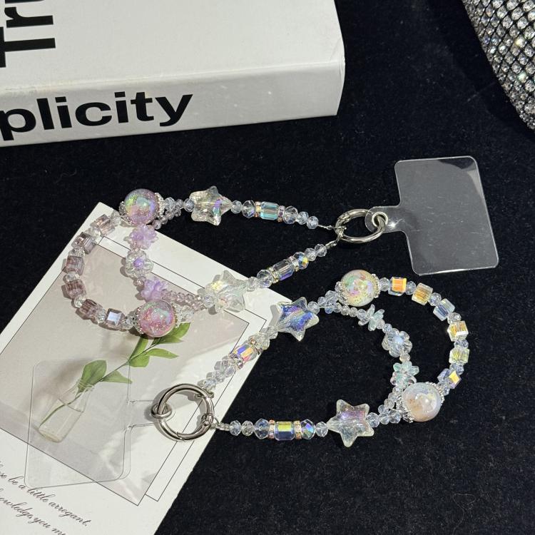 Pearl Crystal Bow Phone Chain