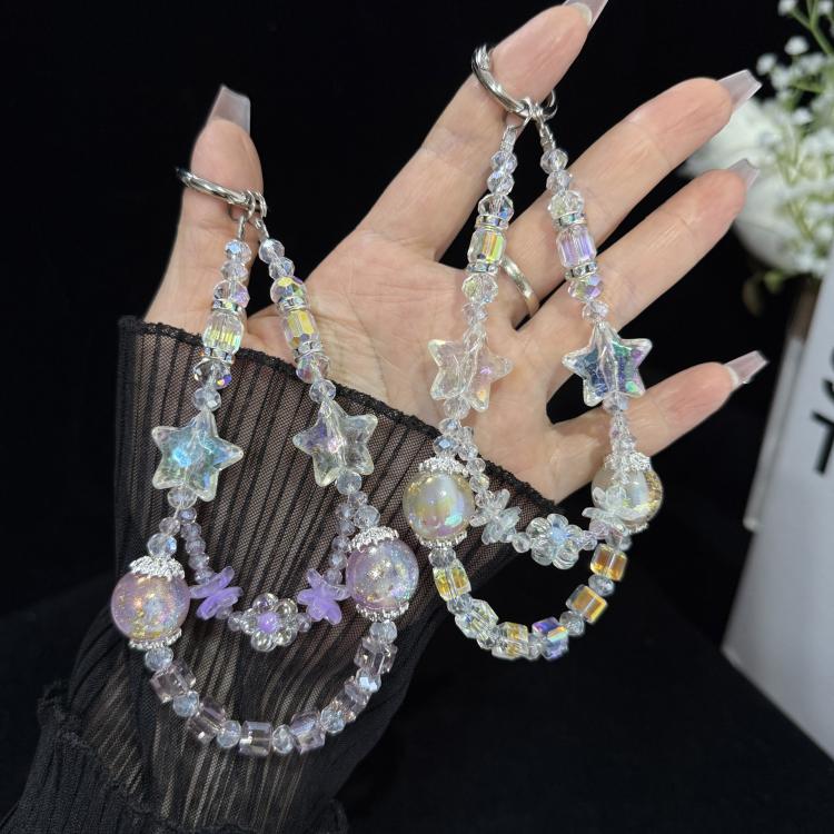 Pearl Crystal Bow Phone Chain