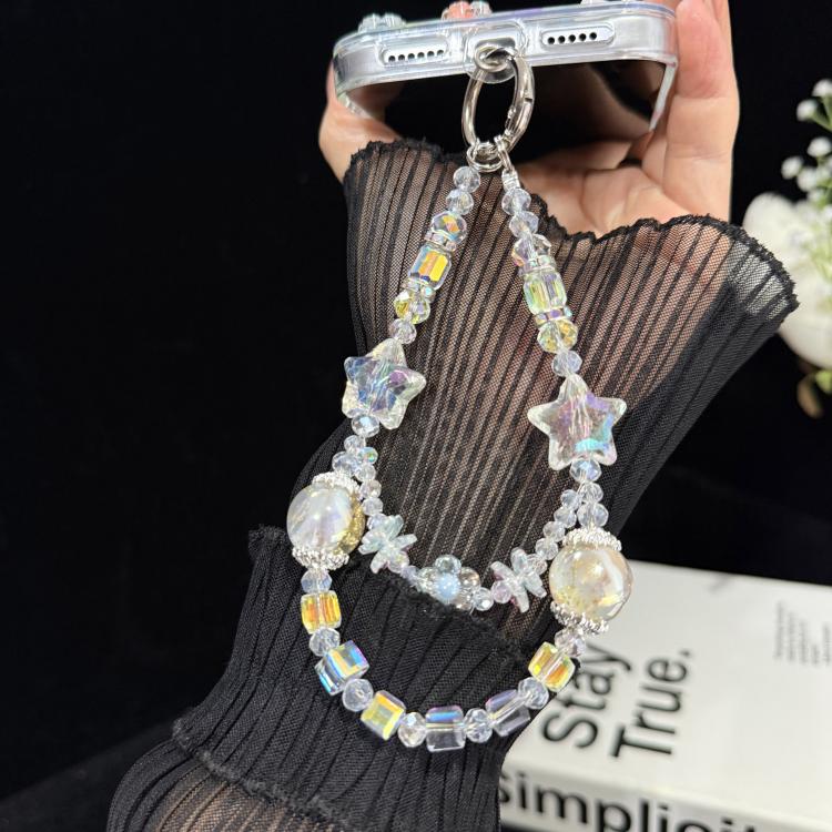 Pearl Crystal Bow Phone Chain