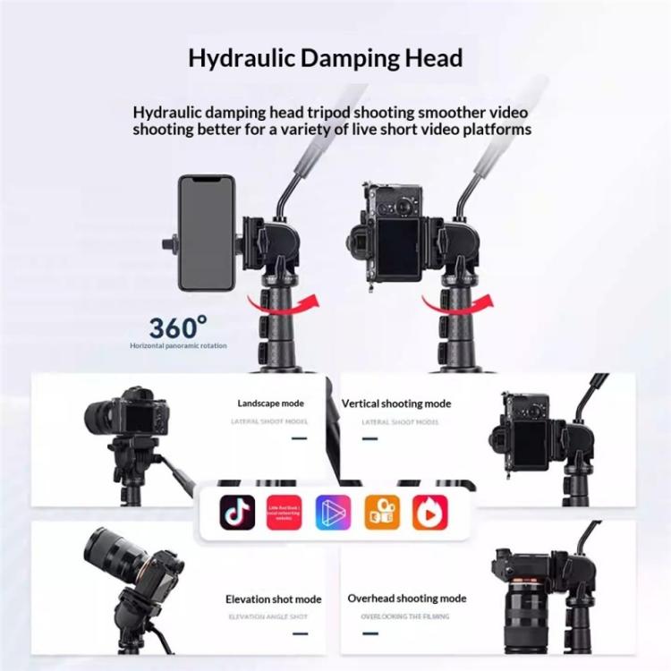 YUNTENG VCT-4000 For DSLR Phone Video 400cm Extended Professional Camera Tripod