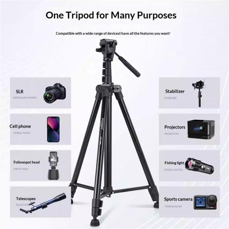 YUNTENG VCT-4000 For DSLR Phone Video 400cm Extended Professional Camera Tripod