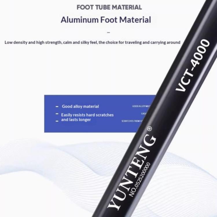 YUNTENG VCT-4000 For DSLR Phone Video 400cm Extended Professional Camera Tripod