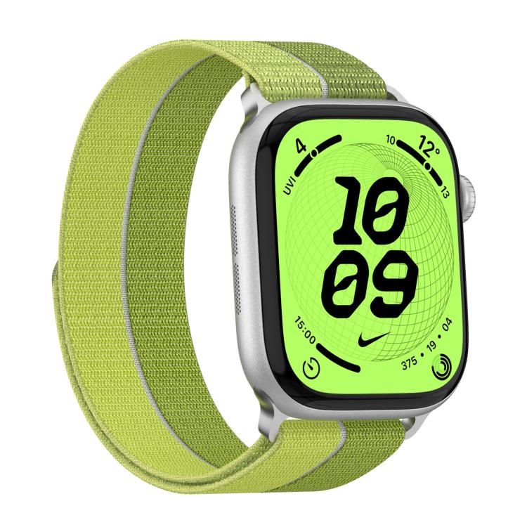 For Apple Watch 42mm / 41mm / 40mm / 38mm Feather Light Round Tail Nylon Loop Metal Interface Watch Band