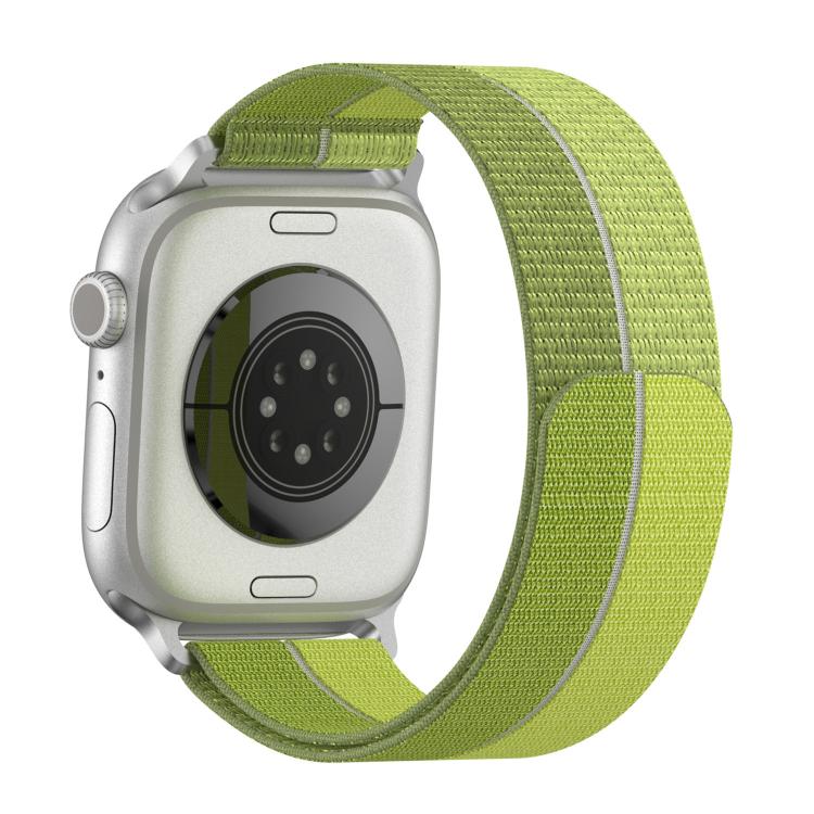 For Apple Watch 42mm / 41mm / 40mm / 38mm Feather Light Round Tail Nylon Loop Metal Interface Watch Band